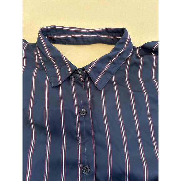 Supply & Demand Co Buton Up Blouse Size M Open Back Top Academia Preppy - Picture 3 of 8